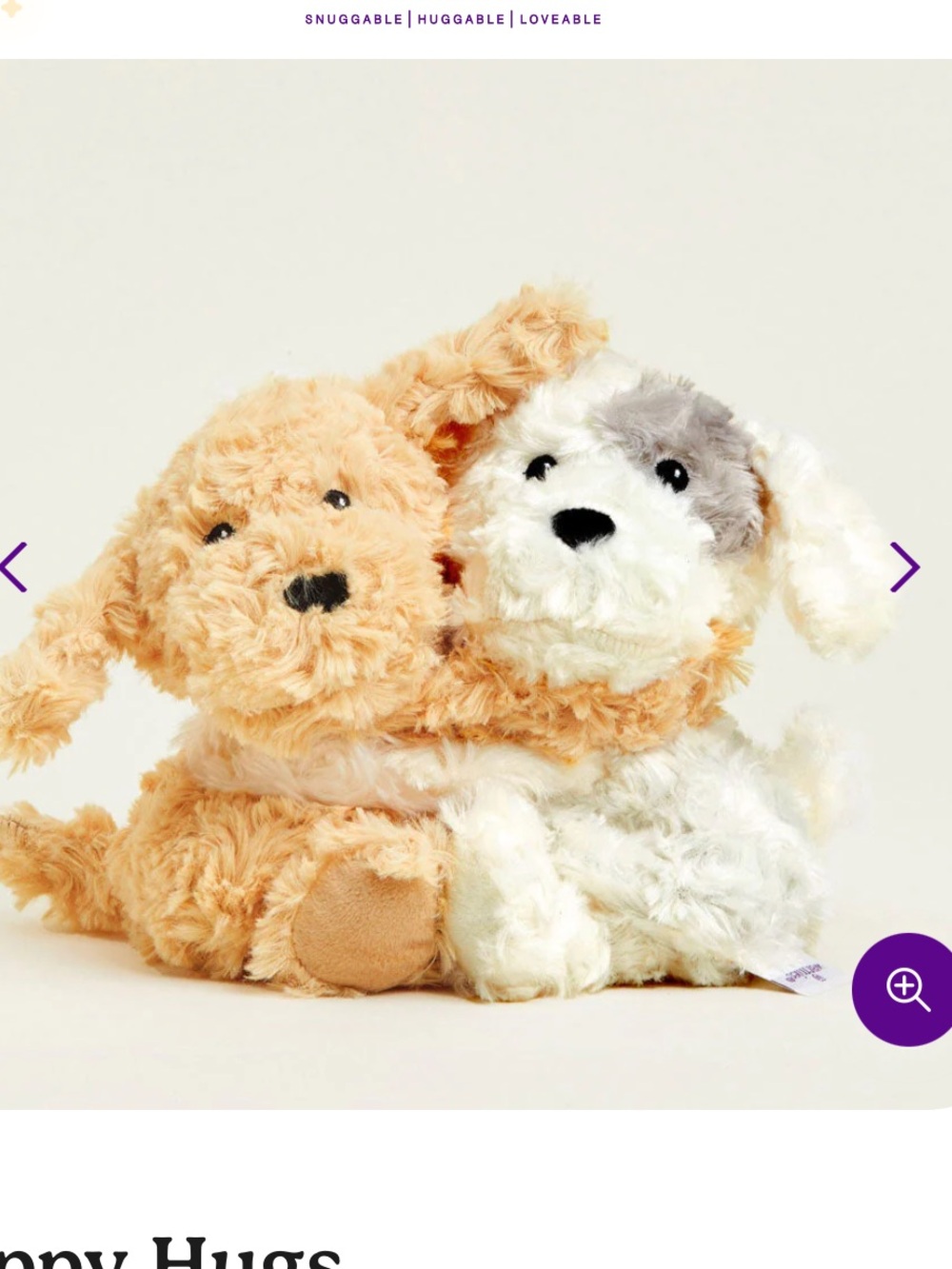 NWT Warmies Puppy Hugs